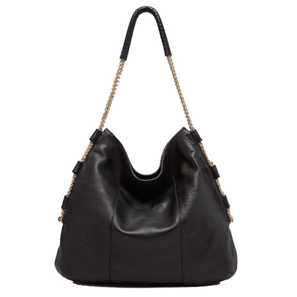 Foley & Corinna Black Leather Hobo Bag